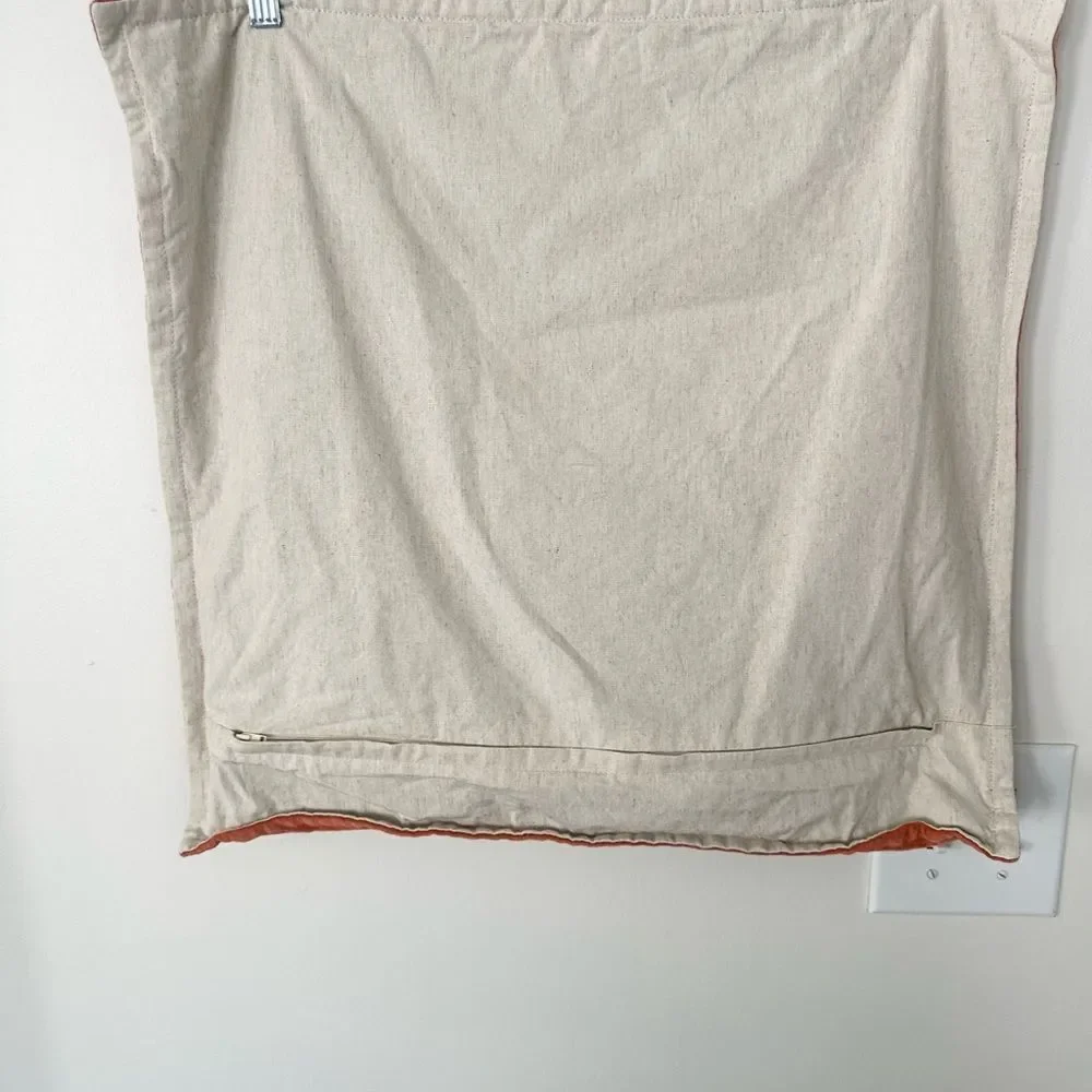 Threshold Crushed Velvet Rust Pillows Covers (2) 20”x20”